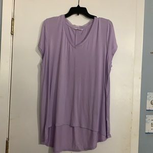 Purple shortsleeved basic shirt XXL